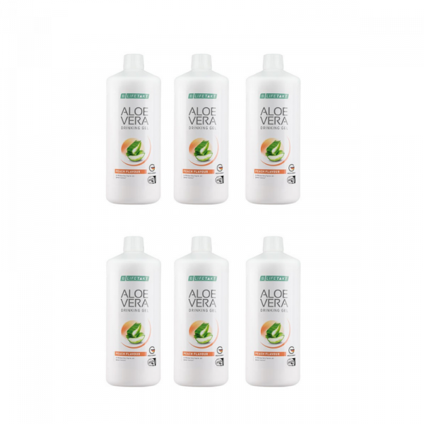 Aloe Vera Drinking Gel Pfirsich Geschmack 6er Set