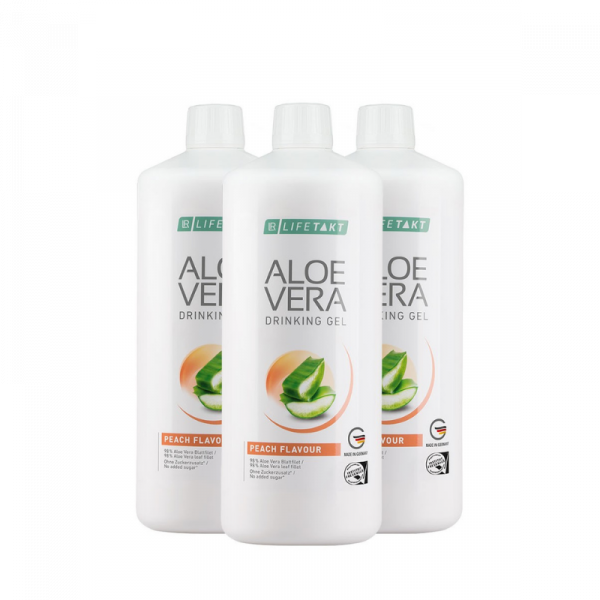 Aloe Vera Drinking Gel Pfirsich Geschmack 3er Set