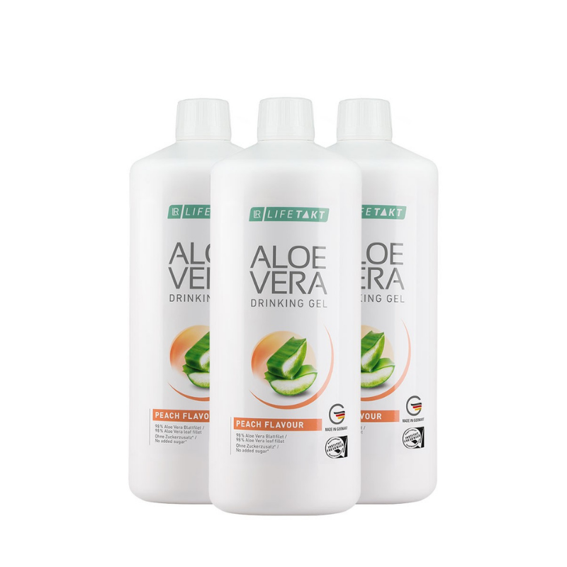 Aloe Vera Drinking Gel Pfirsich Geschmack 3er Set