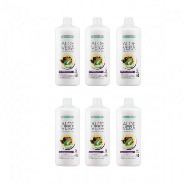 Aloe Vera Drinking Gel Açai Pro Summer 6er Set