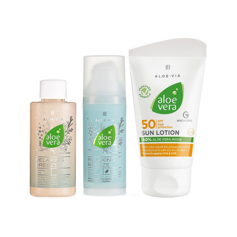 Limitiertes Aloe Vera Relaxing Breeze Summer Gesichtspflege-Set